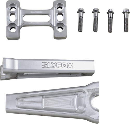 Slyfox Straight Handlebar Riser Kit | 1" Clamping | 6" Rise | Raw (TM-SLY3)