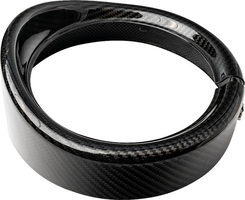 Slyfox 7" Headlight Trim w/ Visor | Gloss Carbon Fiber (1508-3111)