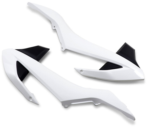 UFO White/Black Plastic Radiator Shrouds/Covers (KT04073-999K)