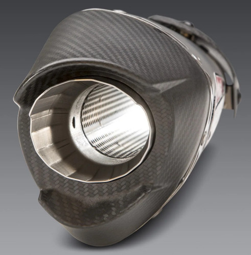 Yoshimura AT2 Slip-On Muffler | SS/Carbon Tip | Street Triple (19680BP521)