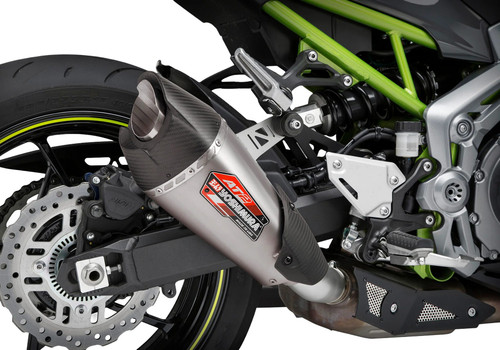Yoshimura AT2 Slip-On Muffler | Stainless | '17-24 Kawasaki Z900 (14900BP521)