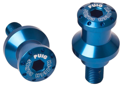 Puig Hi-Tech Swingarm Spools - Blue - 6mm (5922A)