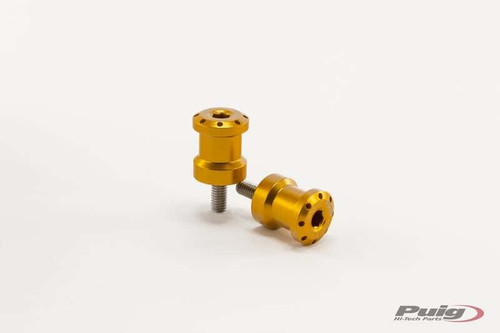 Puig Hi-Tech Swingarm Spools | Gold | 6mm (5922O)