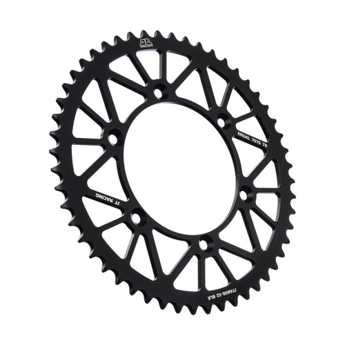 JT Rear Sprocket | Racelite Aluminum | Black | 520 | 52 Tooth (JTA808.52BLK)