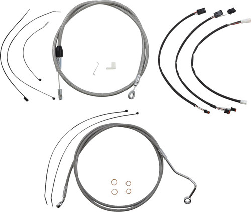 Magnum Stainless XR Handlebar Installation Kit for 15"-17" Ape Hangers (5891152)