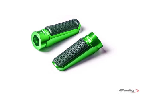 Puig Sport Footpegs | Green (7318V)