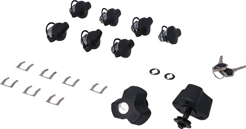 SW-Motech TRAX EVO Lock Set | 9 Matching Locks w/ Keys (QLS.00.046.15100)