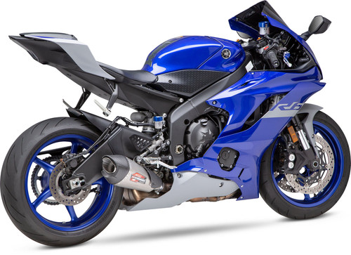 Yoshimura AT2 Slip-On Exhaust Muffler - Stainless - '06-20 YZF R6 (13630BP521)