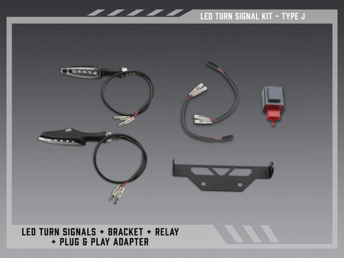 Yoshimura LED Turn Signal Kit for V2 Fender Eliminator (075BG-STD-J-K)