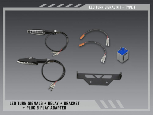 Yoshimura LED Turn Signal Kit for V2 Fender Eliminator (075BG-STD-F-K)