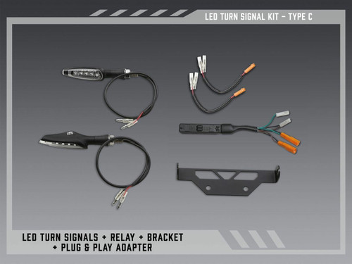 Yoshimura LED Turn Signal Kit for V2 Fender Eliminator (075BG-STD-C-K)