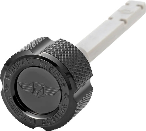 Figurati Knurled Magnetic Transmission Oil Dipstick | Black (FD01-MAGTD-KN-BLK)