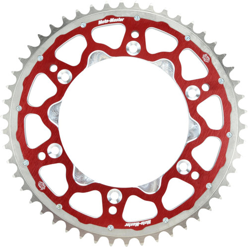 Moto-Master Fusion Dual Ring Rear Sprocket - Red - 49 Tooth - 520 (620013349)