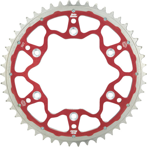Moto-Master Fusion Dual Ring Rear Sprocket - Red - 50 Tooth - 520 (620023350)