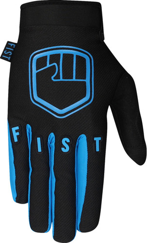Fist Strapped Fluro Blue Mens MX Offroad Gloves