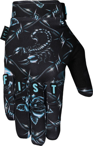 Fist Strapped Chrome Mens MX Offroad Gloves