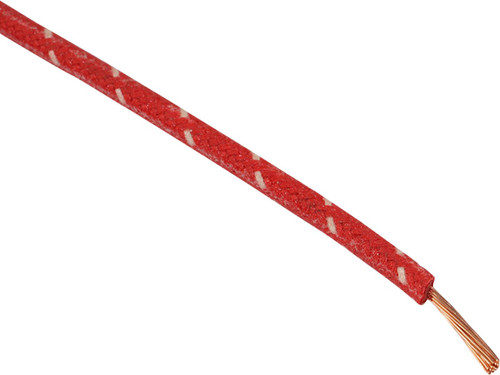 Namz 16-Gauge Cloth Braided Wire - Red/White - 25' Spool (NCBW-29)