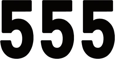 Factory Effex 8" Black Pro Number 5 Decals (02-4365)