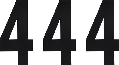 Factory Effex 6" Black Standard Number 4 Decals (02-4454)