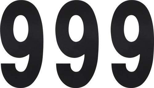Factory Effex 6" Black Standard Number 9 Decals (02-4459)