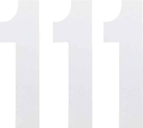 Factory Effex 6" White Standard Number 1 Decals (02-4461)