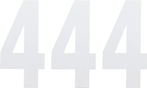 Factory Effex 6" White Standard Number 4 Decals (02-4464)