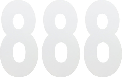 Factory Effex 6" White Standard Number 8 Decals (02-4468)