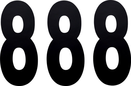 Factory Effex 8" Black Standard Number 8 Decals (02-4478)