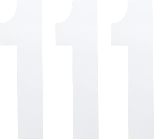 Factory Effex 8" White Standard Number 1 Decals (02-4481)