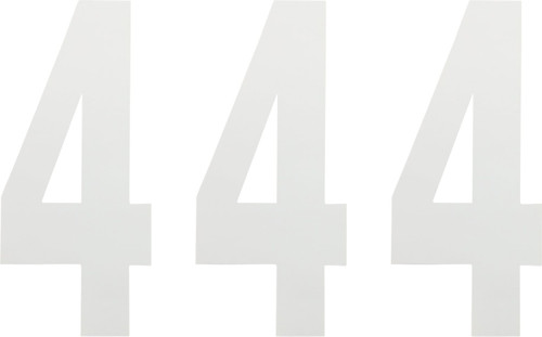 Factory Effex 8" White Standard Number 4 Decals (02-4484)