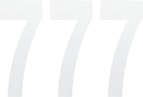 Factory Effex 8" White Standard Number 7 Decals (02-4487)