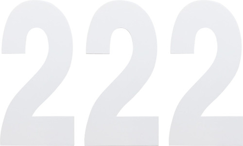 Factory Effex 6" White Standard Number 2 Decals (02-4462)
