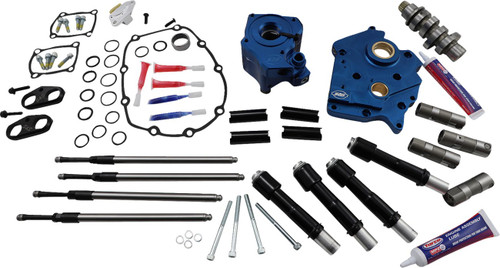 S&S 465C Water Cooled Chain Drive Cam Chest Kit w/ Black Pushrod Tubes (310-1007C)