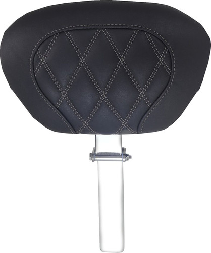 Mustang Double Diamond Driver Backrest - Gun Metal Stitch (89539GM)