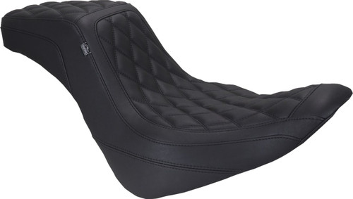 Mustang Squareback Double Diamond Seat - Black Stitch (78808)