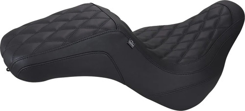 Mustang Squareback Double Diamond Seat - Black Stitch (78808)
