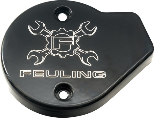 Feuling Cam Cover Center Cooled 2 Hole - Contrast Lasered Wrench Cross Logo (9180)