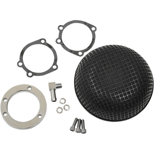 Drag Specialties Bob Retro-Style Black Air Cleaner Kit (1010-1609)