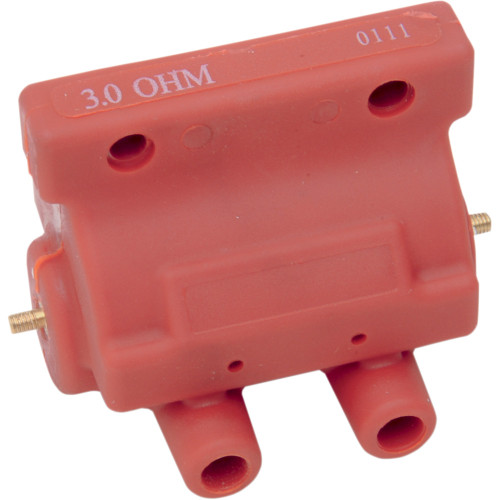 Drag Specialties 3 Ohm Red Dual Fire Ignition Coil (2102-0217)