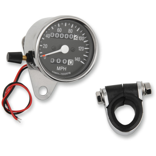 Drag Specialties Chrome MPH Mini Mechanical Speedometer (DS-243813)
