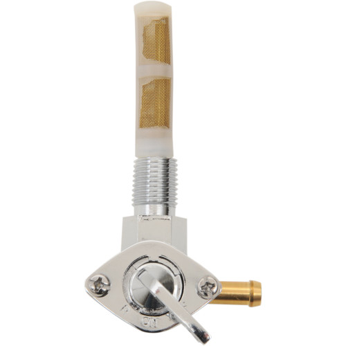 Drag Specialties 1/4" NPT Chrome 90 Degree Fuel Petcock (0705-0201)