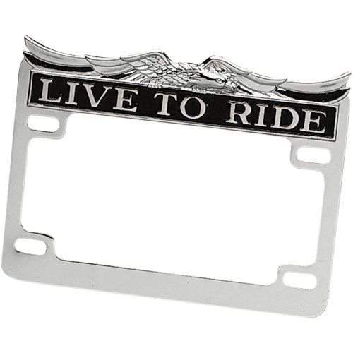 Drag Specialties Chrome Live To Ride License Plate Frame (DS-720809)