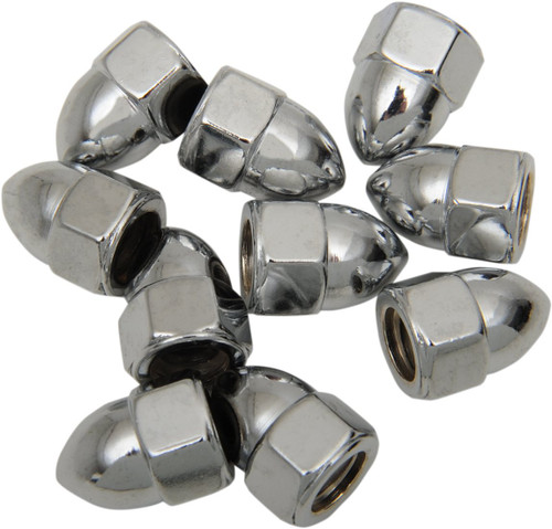 Drag Specialties Chrome 5/16"-24 Acorn Nuts 10 Pack (DS-190856)