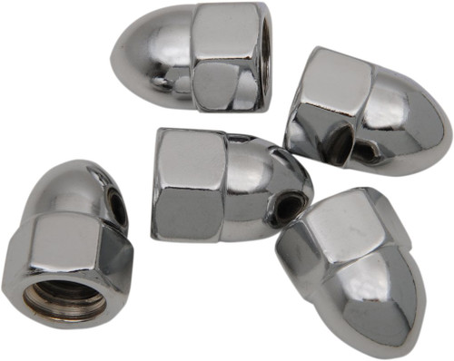Drag Specialties Chrome 1/2"-13 Acorn Nuts 5 Pack (DS-190861)