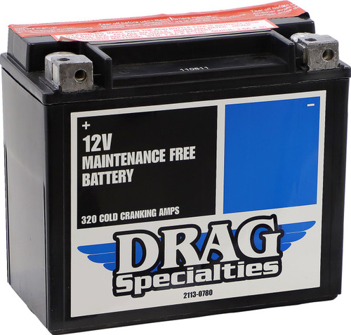 Drag Specialties AGM Maintenance Free Battery YTX20HBSFT (2113-0780)