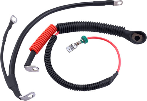 Drag Specialties Black Battery Cable Set  FLH/T 2009-2013 (2113-0736)