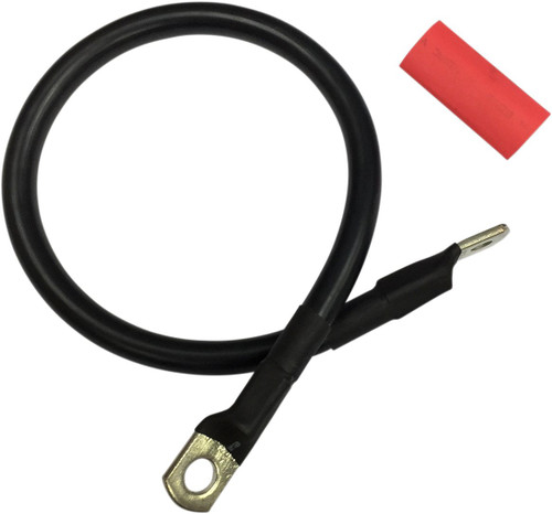 Drag Specialties Black 16" Battery Cable w/ Shrink Tube (2113-0657)