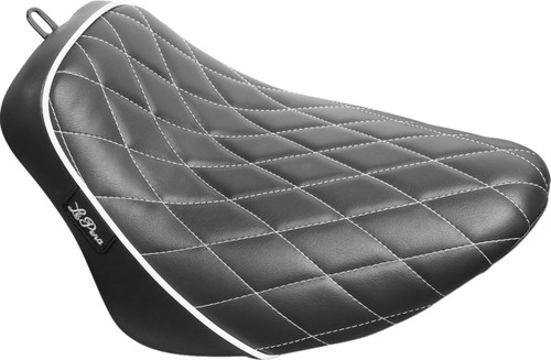 Le Pera Bare Bones Diamond Stitch Solo Seat w/White Stitching (LY-007DMWTP)