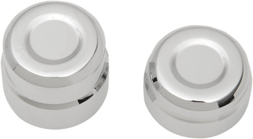 Drag Specialties Chrome Billet Rear Axle Caps (0214-0832)