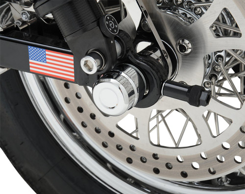 Drag Specialties Chrome Billet Rear Axle Caps (0214-0832)